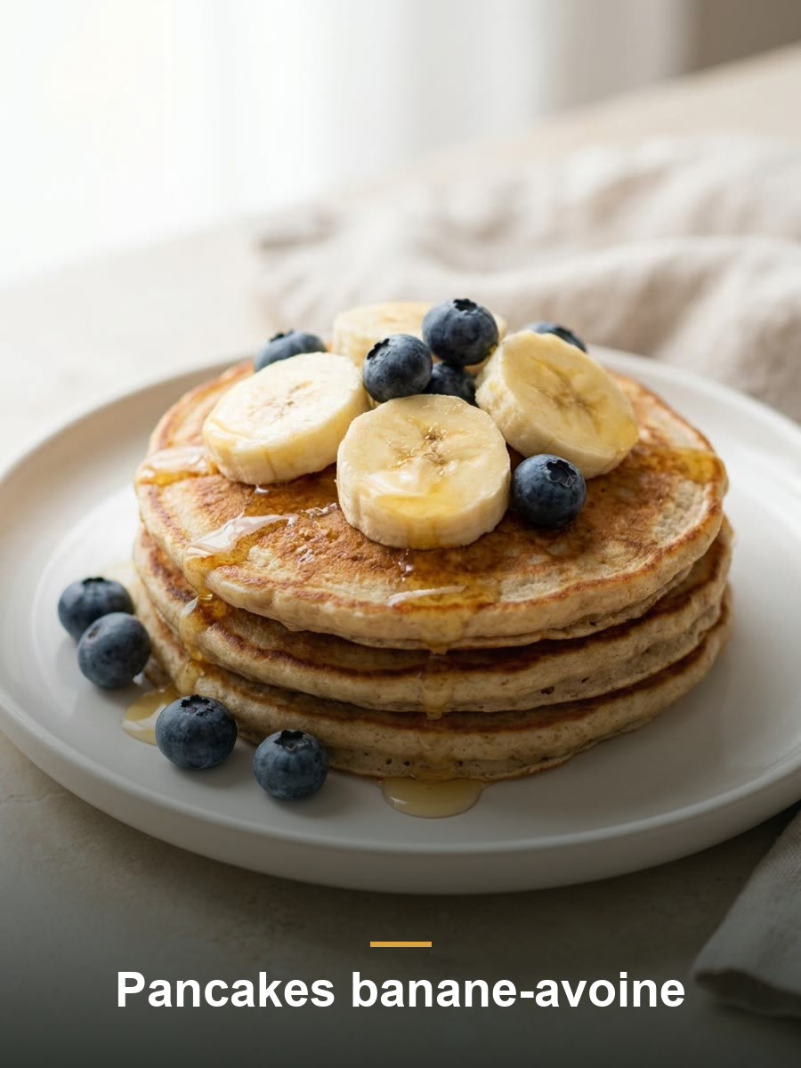 Pancakes banane-avoine